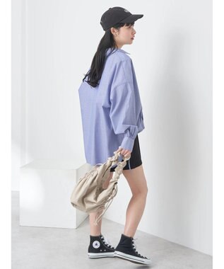 earth music&ecology ＴＲキュプラドロストシャツ Blue