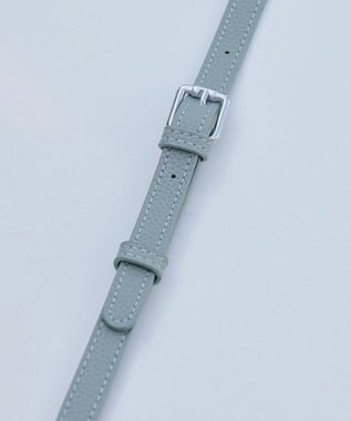 Tiaclasse 【安田美沙子さん着用・ポーチ・ショルダー紐付き】フラワーカットフェイクレザーバッグ サックス