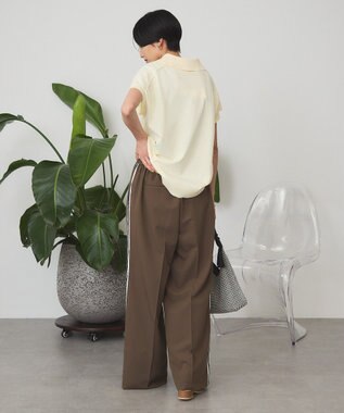 AMERICAN HOLIC フレンチスリーブスキッパールーズニットプルオーバー Yellow