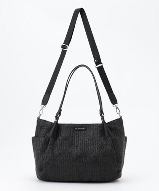 LA BAGAGERIE つまみハンドル　サマー2wayトートバッグ ブラック