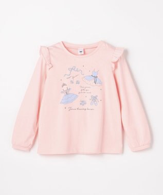 ANY KIDS 【WEB限定】7days プリント 長袖Tシャツ ピンク×バレエ