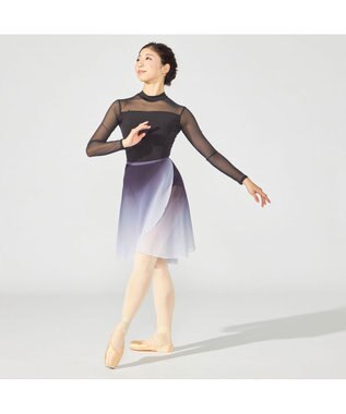 Chacott 【Nela ライン】ロングスリーブレオタード ブラック