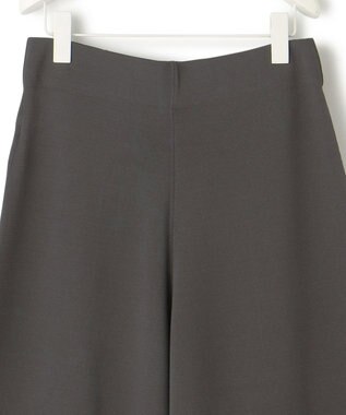 ICB L 【洗える】ハイゲージスムース ワイドパンツ チャコール系