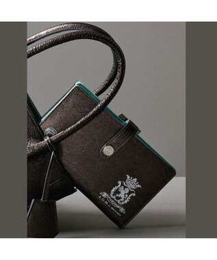  【牛革】メタリックレザー/ガマグチ付ロングウォレット