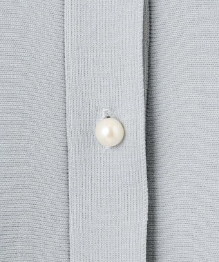 ANY SIS 【洗える】ペプラムニット ジレ スカイブルー