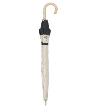 MOONBAT 【遮光/晴雨兼用日傘】LANVIN COLLECTION (ランバン コレクション)グログランリボン バイカラー 遮熱 UV 長傘 ベージュ