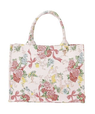 Maison de FLEUR フラワーガーデン柄ゴブランスクエアトートバッグ Multi
