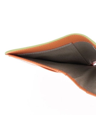 LANVIN en Bleu リム 二つ折りコンパクト財布 オレンジ