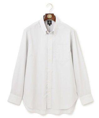 J.PRESS MEN 【KING SIZE】【PREMIUM PLEATS / 形態安定】エンドオンエンド シャツ / B.D. ライトグレー系