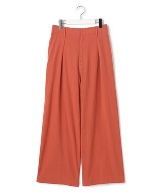 J.PRESS YORK STREET 【WOMEN】コットンワッシャータックワイド パンツ オレンジ系