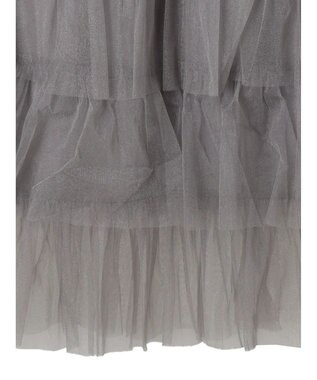 Green Parks ・ＥＬＥＮＣＡＲＥ　ＤＵＥ　ティアードラメチュールスカート Gray