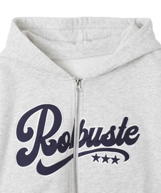 WEGO ロゴジップショートパーカー 杢グレー