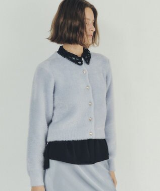 YECCA VECCA 金釦ジャケットライクニットカーディガン