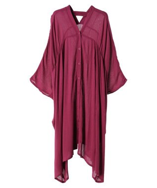 Green Parks Ｉ　レーヨンクレープチュニック Dark Pink