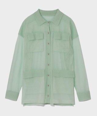 GRACE CONTINENTAL カバーオールシアージャケット ミント