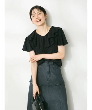 CRAFT STANDARD BOUTIQUE フリルデザインTee Black