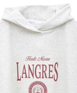 Green Parks 裏毛エンブレムパーカーチュニック Oatmeal