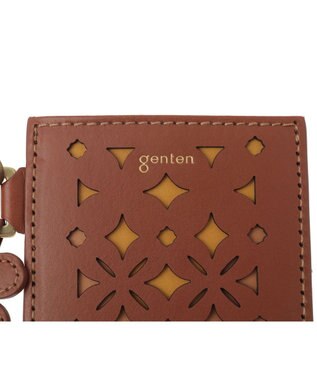 genten クアドリフォリオ パスケース ブラウン