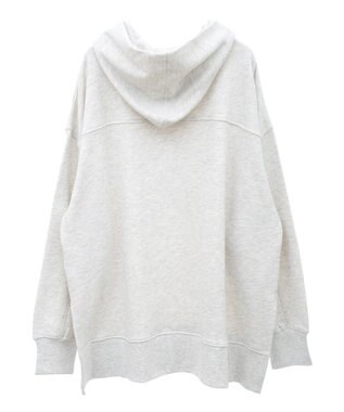 Green Parks 裏毛エンブレムパーカーチュニック Oatmeal