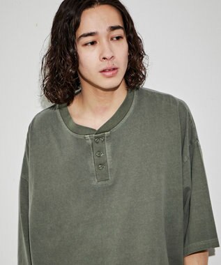 WEGO 【ユニセックス着用ITEM】HENRYNECK　T カーキ