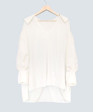 COQ FIN オーバーサイズセーラーカラーブラウス オフホワイト