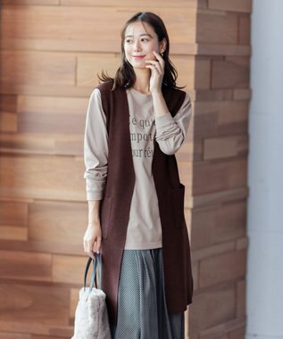 【洗濯機可】マシュマロニットジレ