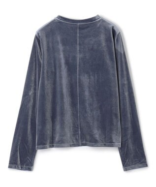 UNFILO ストレッチ ベロアロンT ブルーグレー