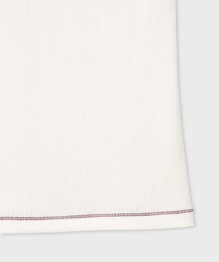Paul Smith 【洗える】カラーステッチ リブ ノースリーブ ホワイト