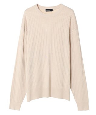 CRAFT STANDARD BOUTIQUE ワイドリブクルーネックニットプルオーバー Ivory