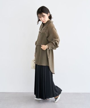 Green Parks ＳＥＴ２点シアーシャツ＋ビスチェ Brown