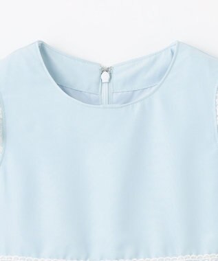 ANY KIDS シフォン プリーツ ワンピース サックスブルー