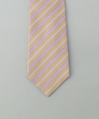 GOTAIRIKU GOTAIRIKU別注【日本製】シルク ネクタイ_ストライプ柄 ベージュ系1