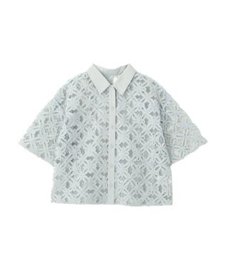 AMERICAN HOLIC アートレース半袖シャツ Grayish Khaki