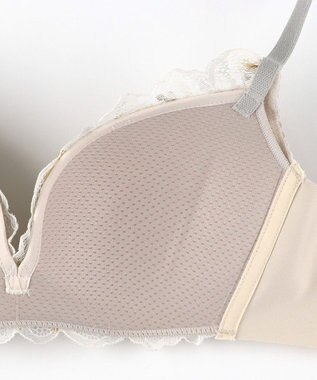 WACOAL ノンワイヤーブラ 【SUHADA ONE】 谷間メイク ふっくらデコルテ 脇すっきりシルエット レディース BXB411 /ワコール ベージュ