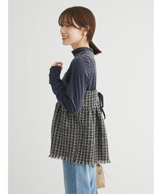 Green Parks ・ＥＬＥＮＣＡＲＥ　ＤＵＥ　ツイードバックリボンキャミ Brown