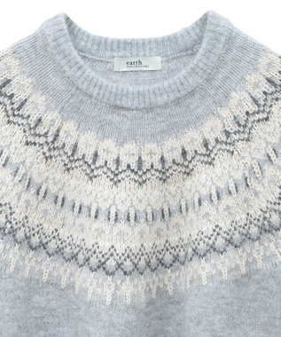 earth music&ecology オーロララメノルディックチュニック Gray