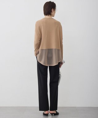 ICB 【先行予約】 ヴィスコースワイド シアーコンビプルオーバー アプリコットベージュ