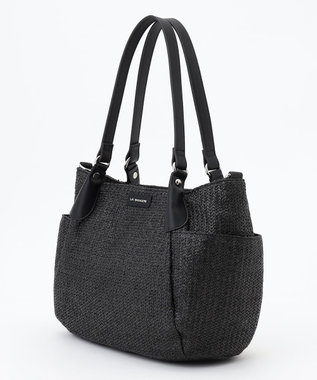 LA BAGAGERIE つまみハンドル　サマー2wayトートバッグ ブラック