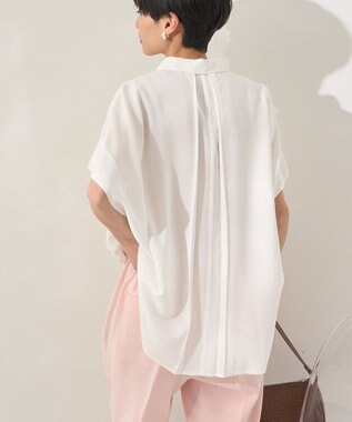 AMERICAN HOLIC 【接触冷感】タックフレンチスリーブシャツ Off White