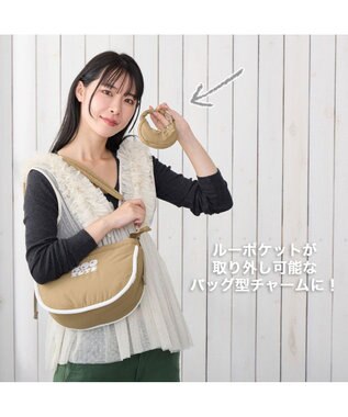 ROOTOTE 3641【ふわふわ軽量】SN.デリ.パファーハーフムーン-A 03：ベージュ