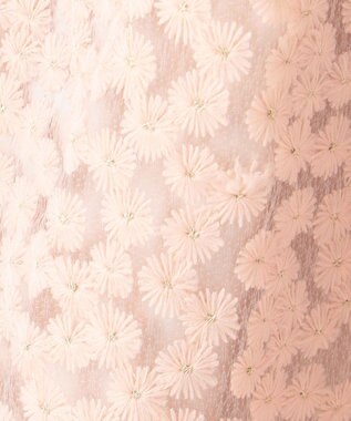 Feroux フラワー刺繍 フレアスカート ピンク系