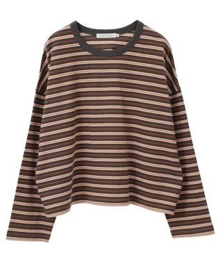 AMERICAN HOLIC マルチボーダーカットプルオーバー Charcoal Gray