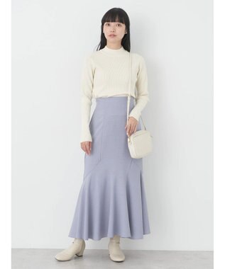 earth music&ecology やわらかタッチハイネックリブプルオーバー Off White