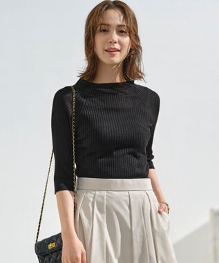 組曲 ベーシック シアーニット ブラック系