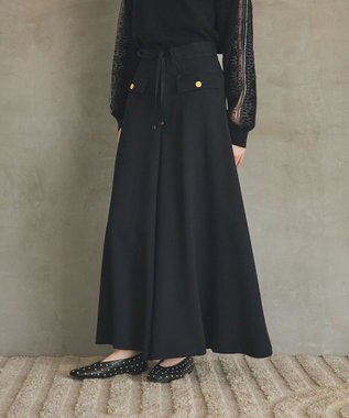 GRACE CONTINENTAL ワイドフレアパンツ ブラック