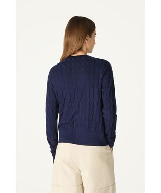 DAKS John Smedley for DAKS ハウスチェックカーディガン ネイビー