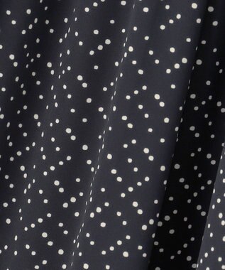 自由区 S 【セットアップ対応・洗える】ライトサテンプリーツ スカート ブラックxベージュ