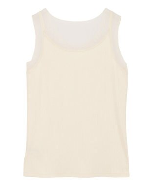 YECCA VECCA チュールMIXリブインナー Ivory