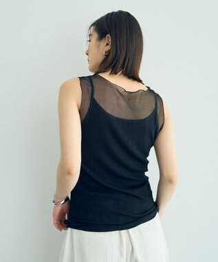 YECCA VECCA チュールMIXリブインナー Black