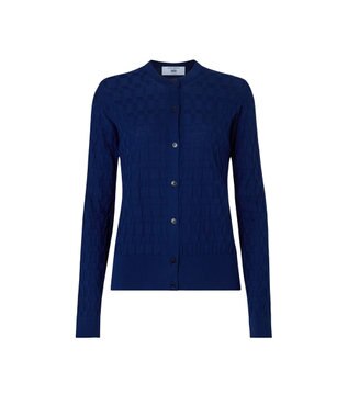 DAKS John Smedley for DAKS ハウスチェックカーディガン ネイビー